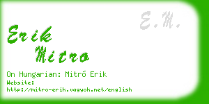 erik mitro business card